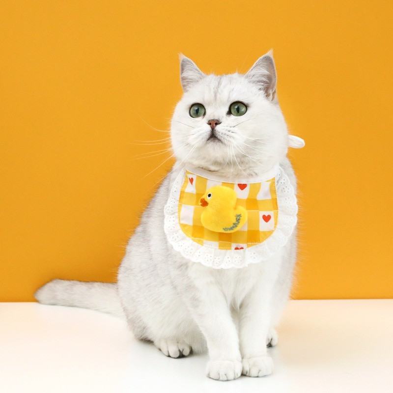 Potrepštine za kućne ljubimce Oprsnik Mačka i pas Crtani karirani slinavi ručnik Mače Štene Čipkasti šal Pamučna ogrlica za psa Mačka Leptir mašna Pribor za kućne ljubimce