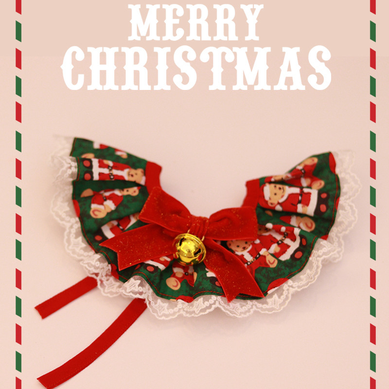 Novi jedinstveni stil Crvena mačka Marama za Božić Bear Doll Royal Dog Bowtie Ogrlica Jingle Bell s mašnom Russian Blue Tag