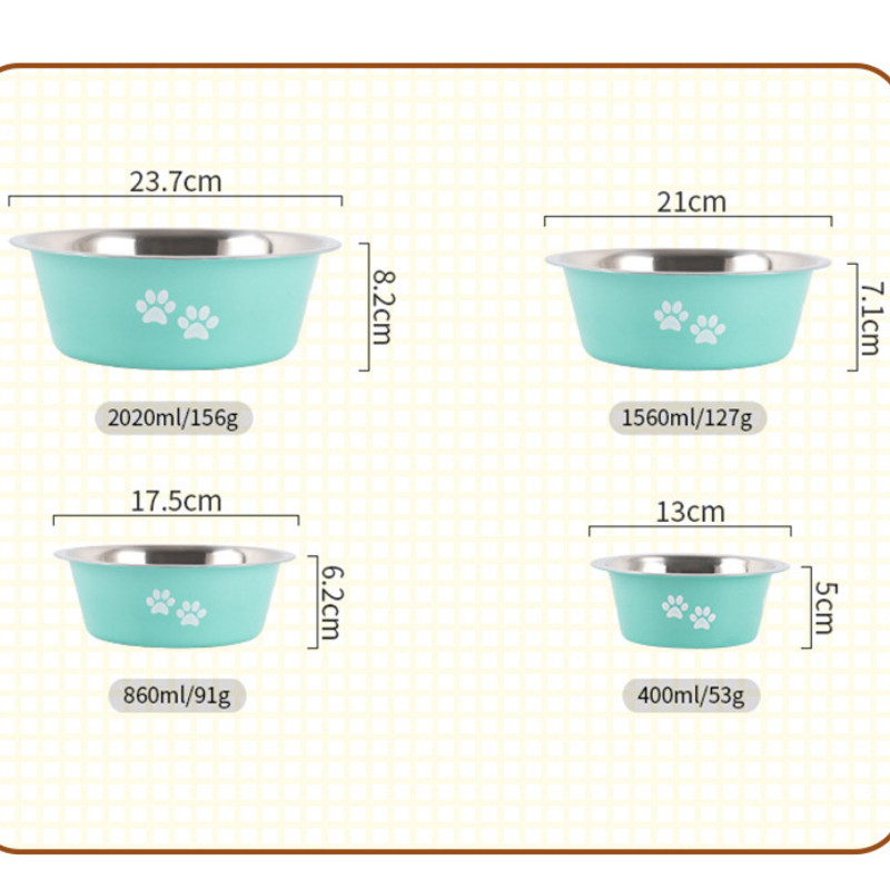Neslīdoši bļodas mājdzīvnieku suņiem Perros barotavas dzērājiem Maziem vidēji lieliem suņiem nerūsējošā tērauda lielas ietilpības Mascotas piederumi