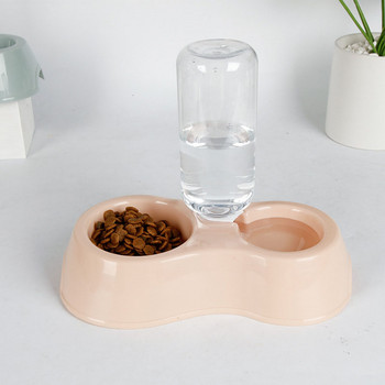 Pet Bowl Double Dog Cat Bowls Automatic Food Water Feeder Container Dispenser Πιάτο Ποτού Ταξιδιωτικό Puppy Προϊόντα