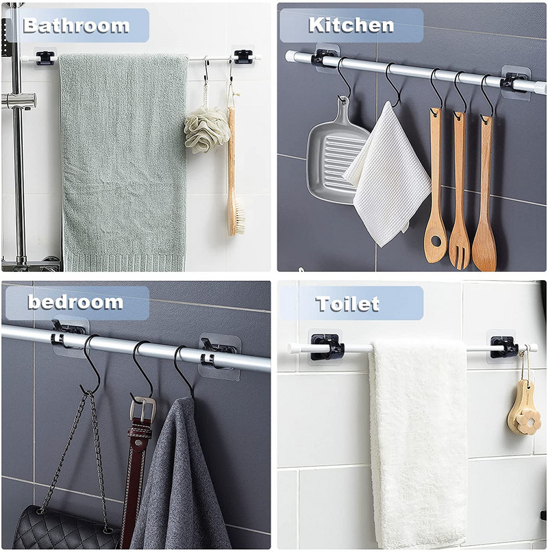 4 TK Kardinapuude konksud Isekleepuvad kardinapuu hoidiku konksud Reguleeritavad kardinapuu konksud Vannitoa kardinapuud