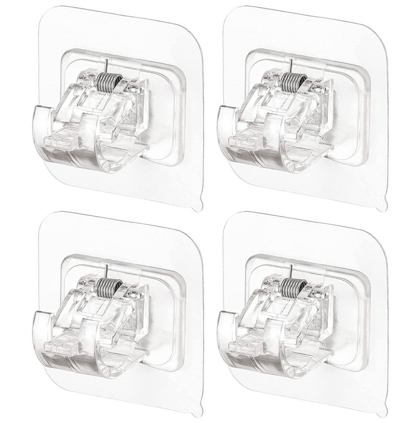 4 TK Kardinapuude konksud Isekleepuvad kardinapuu hoidiku konksud Reguleeritavad kardinapuu konksud Vannitoa kardinapuud