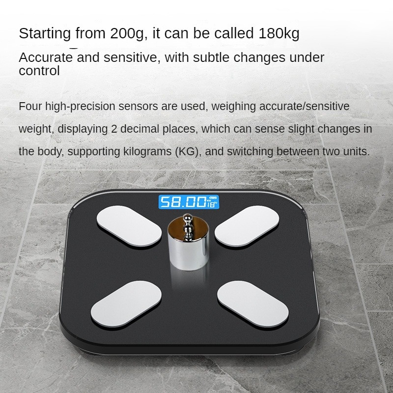 Za Xiaomi solarno punjenje Bluetooth vaga za tjelesnu masnoću Inteligentna elektronska vaga LCD vaga za težinu Analizator sastava tijela