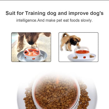 Pet UFO Dispenser Bowl Διαδραστικό παζλ Press Food Toys for Dog Cat Enjoy Slow Feeding Training Μεγάλο μεσαίο μπολ με τροφή για σκύλους