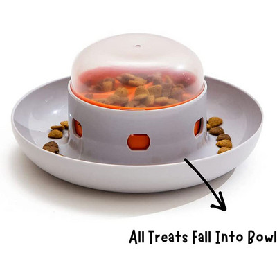 Pet UFO Dispenser Bowl Διαδραστικό παζλ Press Food Toys for Dog Cat Enjoy Slow Feeding Training Μεγάλο μεσαίο μπολ με τροφή για σκύλους