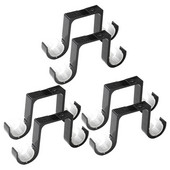 6kom dvostrukih nosača karniša Nosači za stropni nosač Nosači aluminijske legure crne boje