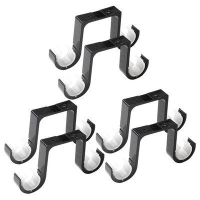 6kom dvostrukih nosača karniša Nosači za stropni nosač Nosači aluminijske legure crne boje