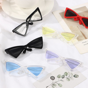 Модни котешки очила Триъгълни рамки Огледало Квадратни очила Многоцветни По желание Охлажда Направете снимка Подпори Аксесоари за домашни любимци