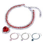 Luksuzna dijamantna ogrlica za kućne ljubimce, kristalna ogrlica za pse, mačke, ogrlice, privjesak, ogrlice s dijamantima, dodaci za kućne ljubimce za male pse, štene, mače