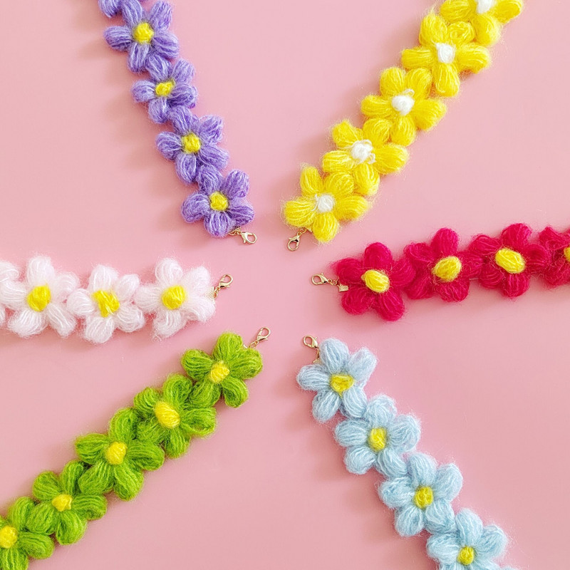 Ogrlice za kućne ljubimce Ogrlice za mačke Nakit za pse Pleteni slatki cvjetići Podesivi ukrasi za kućne ljubimce Oprema za kućne ljubimce Pribor za kućne ljubimce Pribor za mačke