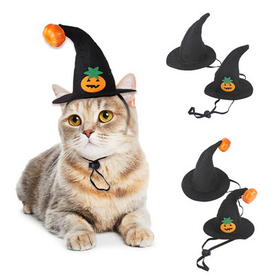 Στολή γάτας Αστεία αποκριάτικη στολή κατοικίδιων ρυθμιζόμενο μαγικό καπέλο μάγισσας με ντεκόρ Bell Star για γάτες και μικρά σκυλιά