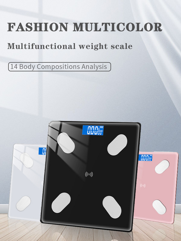 Vannas istabas svari Bluetooth grīdas korpusa svari viedie elektroniskie svari līdzsvara ķermeņa sastāva analizators