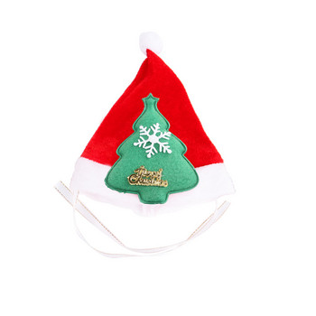 Коледна малка плюшена шапка на Дядо Коледа за домашен любимец, куче, котка, шапка, весела коледна украса за дома, шапка, ноел навидад, подарък за честита нова година