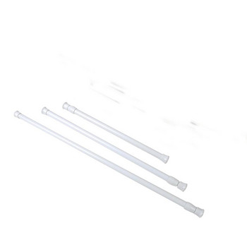 Регулируеми 60-110 см кръгли прътове за завеси за душ/гардероб Разтегателни пръти за душове Воал, домакински телескопичен стълб, заредена закачалка