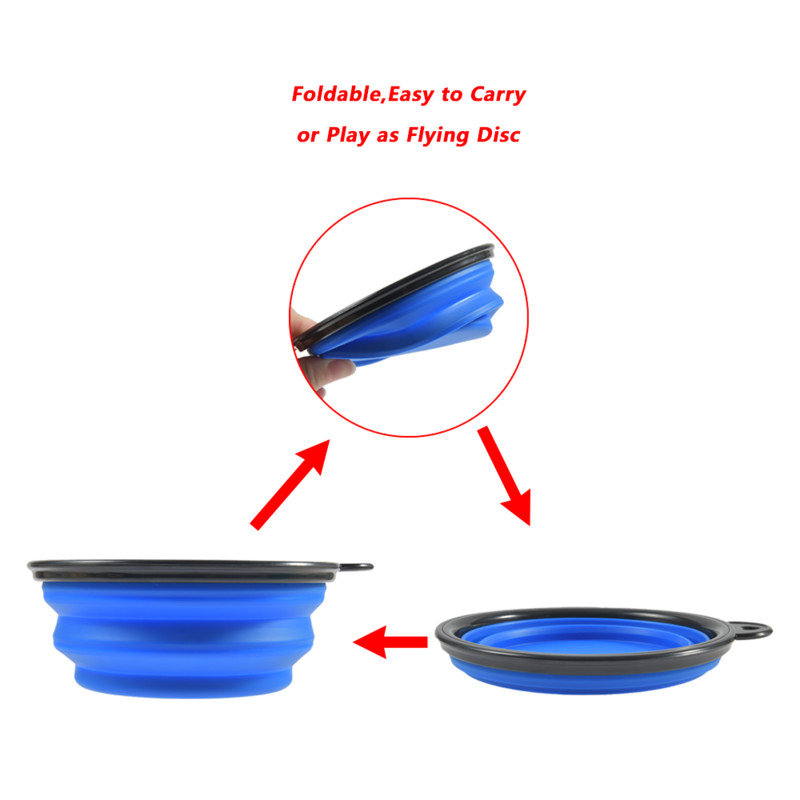 350 ML 1000 ML prijenosna sklopiva zdjela za mačke pseći umivaonik za vanjska putovanja prijenosna silikonska zdjela za kućne ljubimce