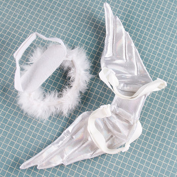 Κοστούμια για κατοικίδια Φτερά αγγέλου Χριστουγεννιάτικα αξεσουάρ Cosplay Cool Feather Wings Design Στολή αγγέλου για κατοικίδια αποκριάτικα