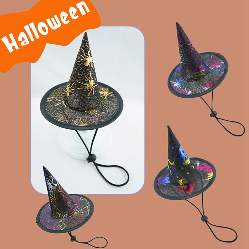 Suņu cepures Zirnekļa sikspārņu sikspārņu cepure Helovīna ballītei suņu kostīmu aksesuāri Smieklīgi mājdzīvnieku cepures sunim kaķim kucēnam Kospleja dekorēšanas piederumi