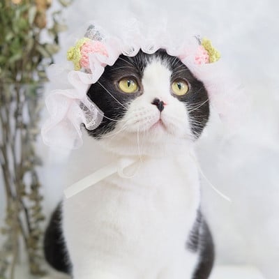 Lolita Maid Cat Ausis Galvassega cepure japāņu stila mežģīņu lentes galvassegas Anime Cosplay kaķu matu aksesuāri
