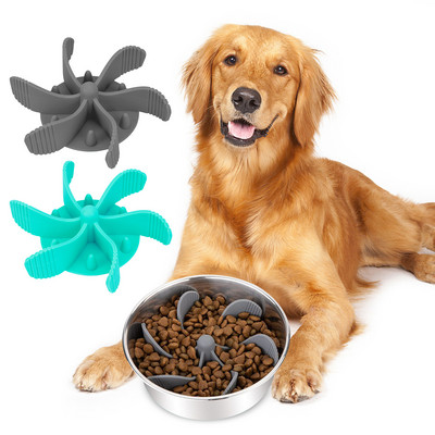 Pet Anti Choke Dog Spiral Slow Feeder Купички за кучешка храна Вложка за съд с вендуза NonSlip Anti Gulping Pet Prevent Obesity Suppl