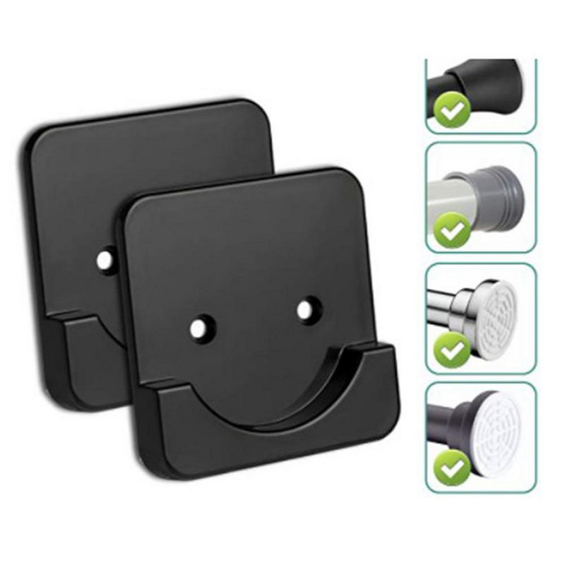 Univerzalni držač šipke za zavjesu za tuš za zidno ljepilo za šipku za tuširanje Zatezni držač Bez bušenja Štap za pričvršćivanje vijcima