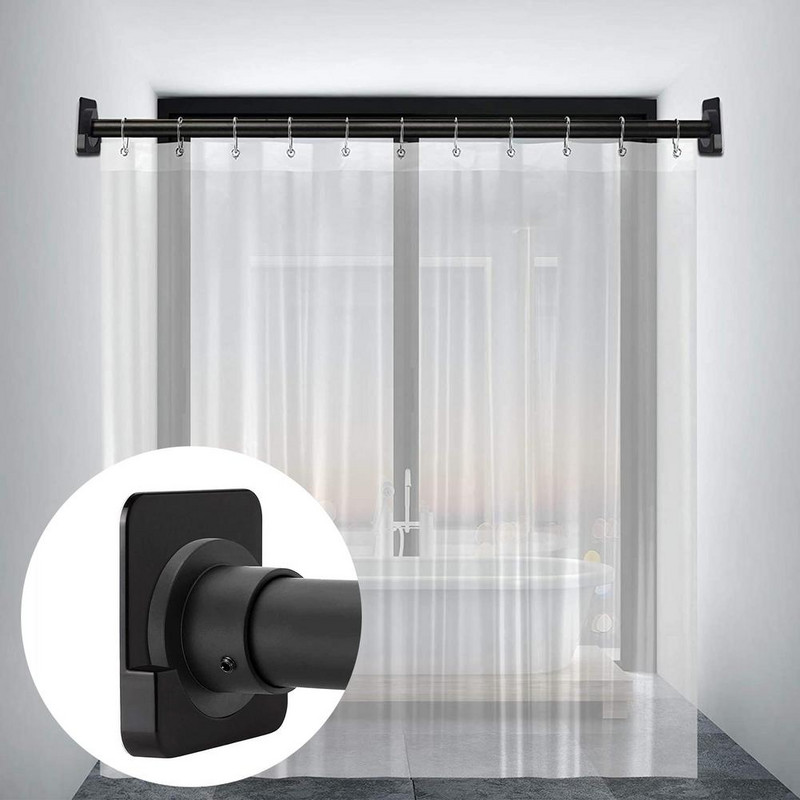 Univerzalni držač šipke za zavjesu za tuš za zidno ljepilo za šipku za tuširanje Zatezni držač Bez bušenja Štap za pričvršćivanje vijcima