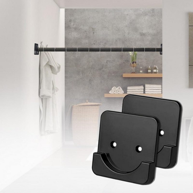 Univerzalni držač šipke za zavjesu za tuš za zidno ljepilo za šipku za tuširanje Zatezni držač Bez bušenja Štap za pričvršćivanje vijcima
