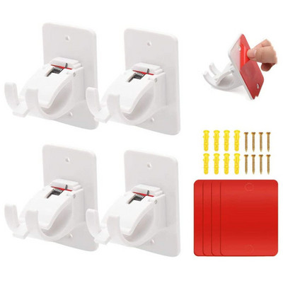 Dvieļu plastmasas skrūves Pašlīmējošas montāžas kronšteins Sienas āķi Stiprinājuma stieņa turētājs Aizkaru stieņa turētājs