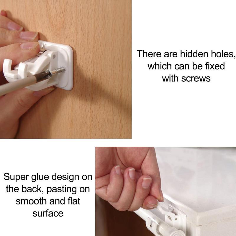 Aizkaru stieņa kronšteini stieņa turētājs aizkaram bez urbšanas bez urbšanas aizkaru stieņa kronšteini pašlīmējoši aizkaru stieņa turētājs 2 gab.