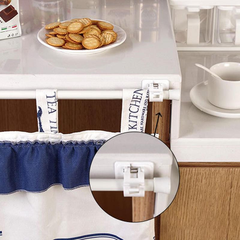 Aizkaru stieņa kronšteini stieņa turētājs aizkaram bez urbšanas bez urbšanas aizkaru stieņa kronšteini pašlīmējoši aizkaru stieņa turētājs 2 gab.