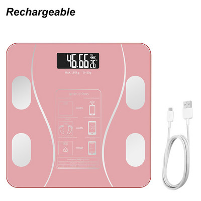 Bluetooth ķermeņa tauku svari viedā aizmugurgaismojuma displeja svari ūdens muskuļu masas ķermeņa masas ķermeņa svara vannas istabas svari