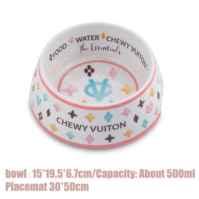 Zdjelice za žvakanje pasa， s podloškom Puppy Cat Feeder Neklizajuća Crash zdjela francuskog buldoga-za male pse，luksuzna mačja zdjela