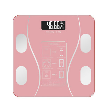 Bluetooth скала за телесни мазнини Интелигентен дисплей с подсветка Скала Вода Мускулна маса BMI Телесно тегло Кантар за баня