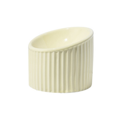 Keramikas kaķu ūdens bļoda svītraini mazi suņi barības barotavas paaugstinātas mājdzīvnieku dzeršanas ēšanas barošanas bļodas