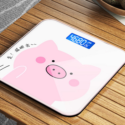 Preciznost 0,01 KG Vaga za kućanstvo Slatki crtani prasac Elektronska vaga Vaga za tjelesnu težinu za kućnu kupaonicu