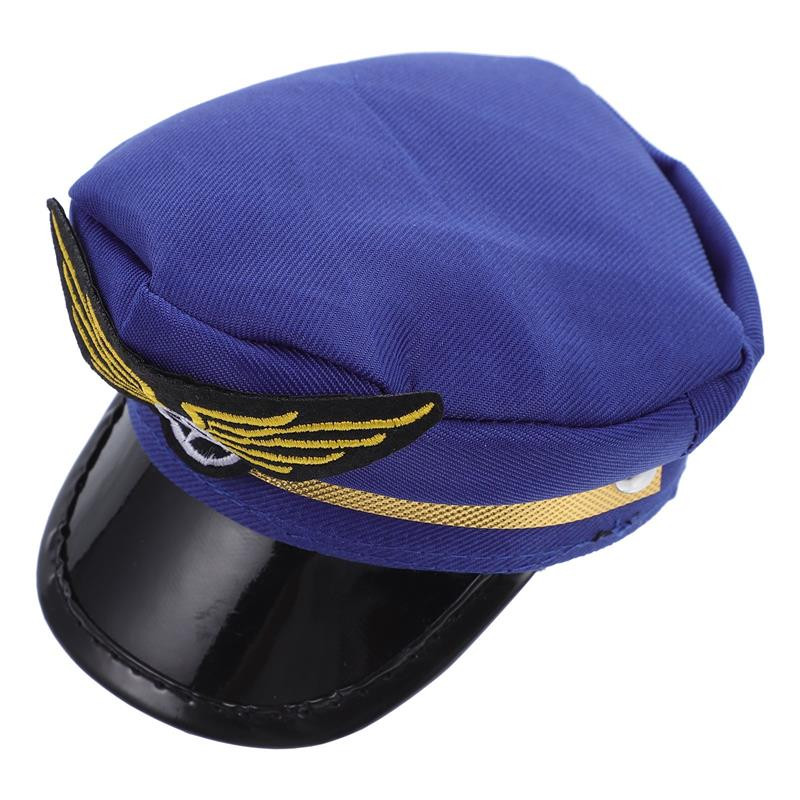 Cepure Pilot Kapteinis Pet Cosplay Kostīms Cepure Sailor Bakerboynewsboy Copairline Kids Mini kleita grezna kaķa suņa galvassega