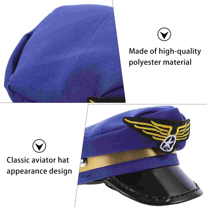 Cepure Pilot Kapteinis Pet Cosplay Kostīms Cepure Sailor Bakerboynewsboy Copairline Kids Mini kleita grezna kaķa suņa galvassega