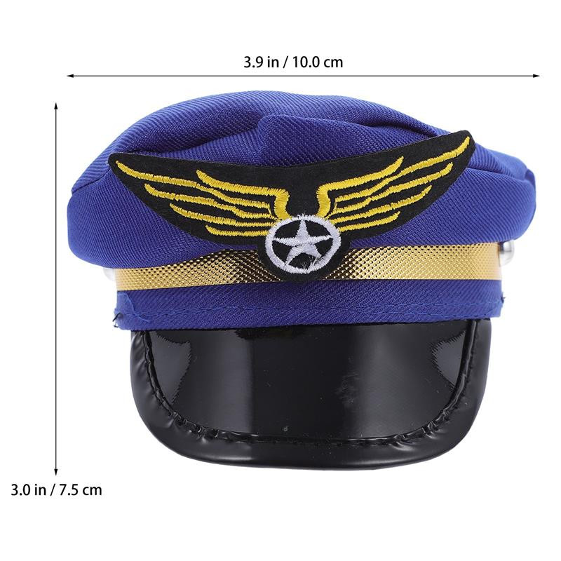 Cepure Pilot Kapteinis Pet Cosplay Kostīms Cepure Sailor Bakerboynewsboy Copairline Kids Mini kleita grezna kaķa suņa galvassega