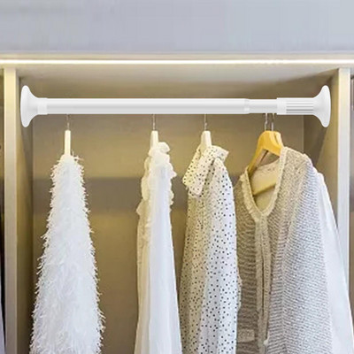 Teleskopska šipka za odjeću Šipka za zavjese za tuš Podesiva šipka za ormar Zatezna šipka za kupaonicu Praonica rublja Kućni ormar Ormar