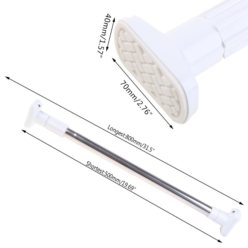1 gab. Izvelkami teleskopiski stieņi dušas aizkaru stangas, drēbju skapja organizators, daudzfunkciju aizkaru stieņu turētāji mājām