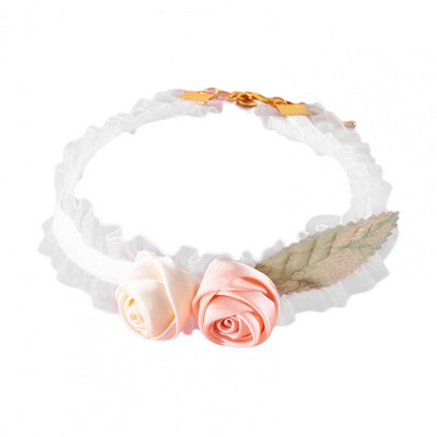 Podesiva kopča s jastogom Dizajn ogrlice za kućne ljubimce 3D cvjetni ukras Ogrlica za mačke Elastična ukrasna baršunasta ogrlica za kućne ljubimce Oprema za kućne ljubimce