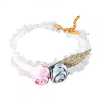 Podesiva kopča s jastogom Dizajn ogrlice za kućne ljubimce 3D cvjetni ukras Ogrlica za mačke Elastična ukrasna baršunasta ogrlica za kućne ljubimce Oprema za kućne ljubimce