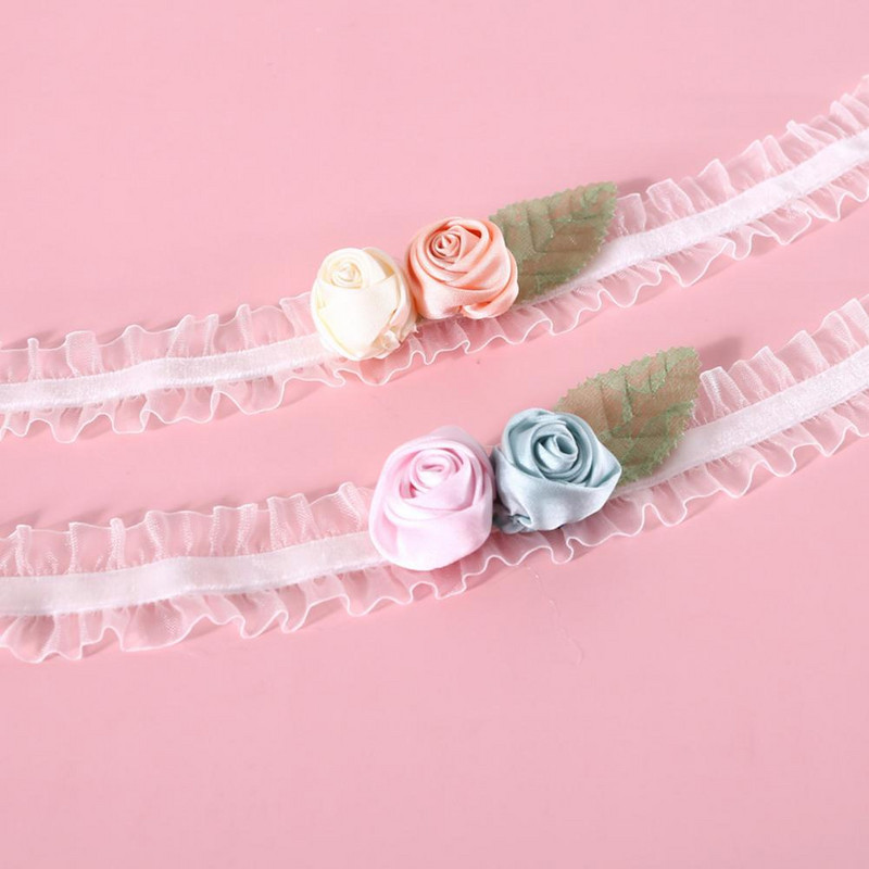 Podesiva kopča s jastogom Dizajn ogrlice za kućne ljubimce 3D cvjetni ukras Ogrlica za mačke Elastična ukrasna baršunasta ogrlica za kućne ljubimce Oprema za kućne ljubimce