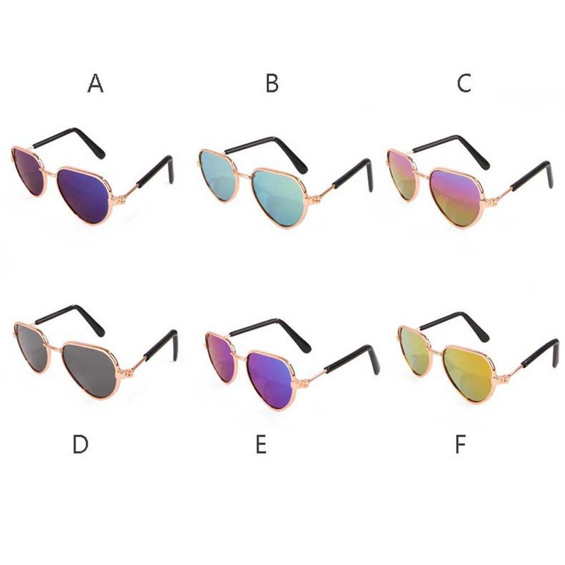 Modne smiješne sunčane naočale za kućne ljubimce Ljupki ukrasi za mačiće za pse Kreativne naočale za kućne ljubimce za malog psa Mačku Osobnost Chic Fotografije Rekviziti