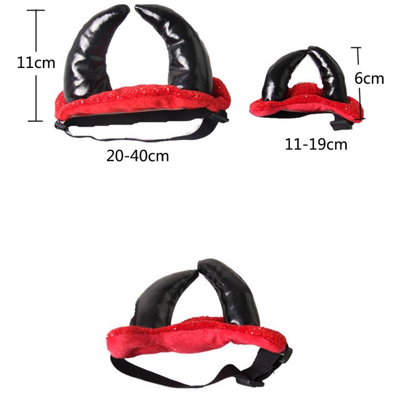 Helovīna vērsis raga cepure kaķim vampīram velna raga cepure maziem suņiem mājdzīvnieku cosplay galvassegas Teddy Scottish Fold Cats Aksesuāri