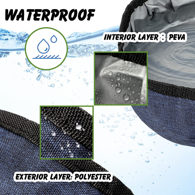 Prijenosne zdjelice za pse Putna sklopiva, sigurna, sklopiva posuda za vodu za mačke, kućne ljubimce, pse na otvorenom, sklopiva zdjelica za hranu za male, velike pse