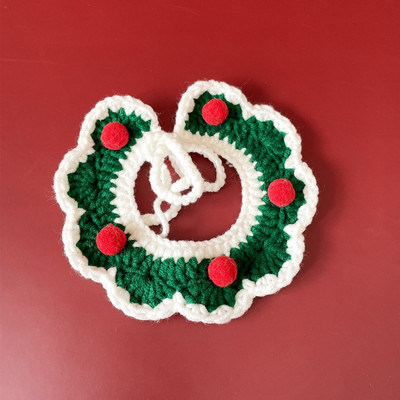 Kućni ljubimac Božićni pleteni biber Novogodišnja ogrlica za mače Crvena kapa Plašt Fotografiraj Prodaj Sladak za mačku Zeko Zamorac Kunić Dodaci