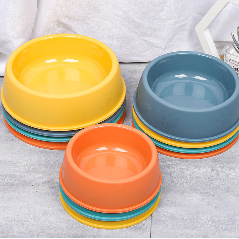 Jednostruka posuda za kućne ljubimce PP Matirani otisak stopala Pojilica za štene Hranilica Zdjelice za hranu za mačke i pse Lagana neklizajuća posuda za hranjenje Pribor za kućne ljubimce