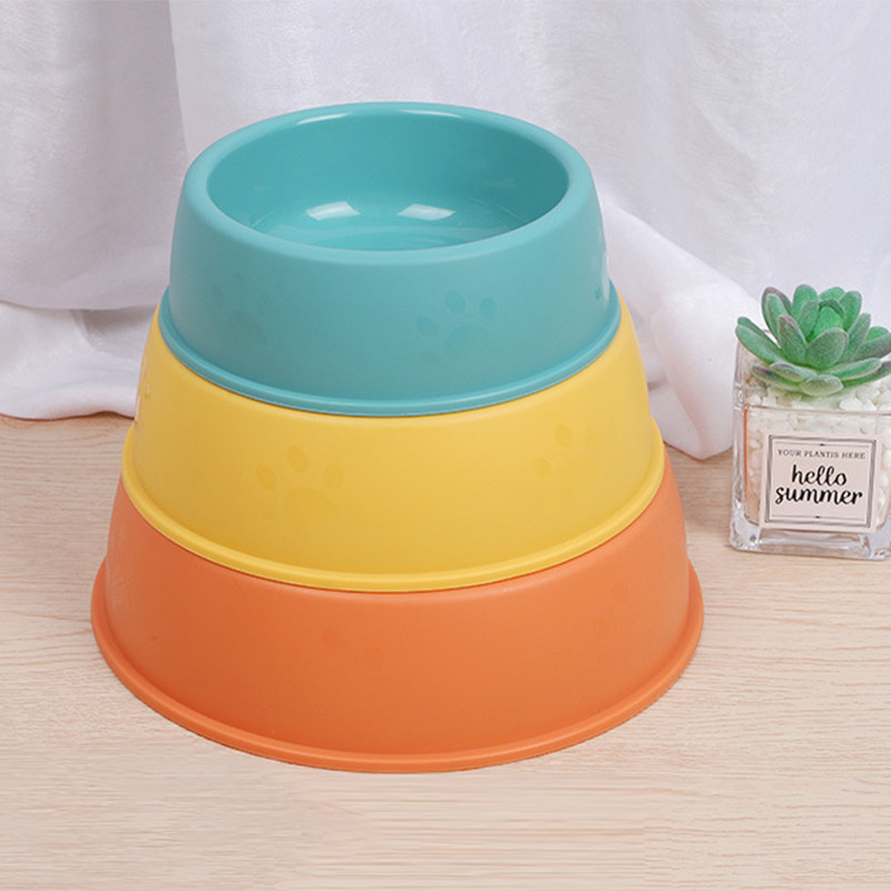 Jednostruka posuda za kućne ljubimce PP Matirani otisak stopala Pojilica za štene Hranilica Zdjelice za hranu za mačke i pse Lagana neklizajuća posuda za hranjenje Pribor za kućne ljubimce