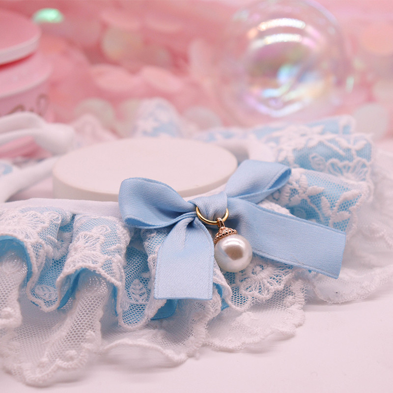 Ružičasta princeza Čipka Mačka Bib Ovratnik Slatki pogled Nakit Pas Mašne Ogrlica Šal za kućne ljubimce Slatko mače Štene Vrat Pinni Dodaci Krpa