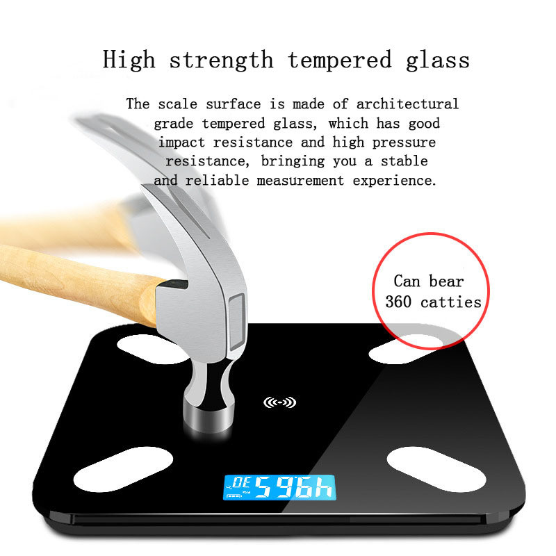 Elektronska vaga za spavaonicu, Bluetooth punjiva vaga za tjelesnu masnoću, pametna vaga za spavanje